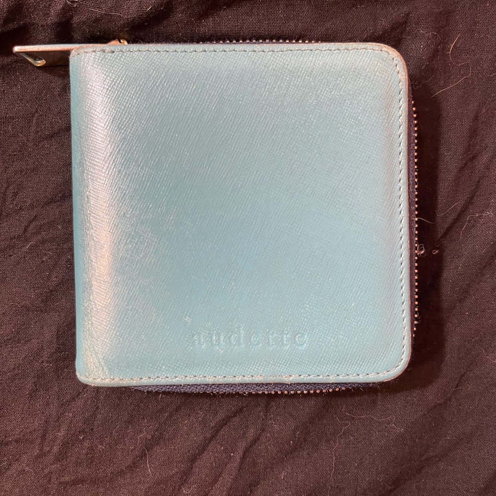 Audette Mint Leather Wallet
